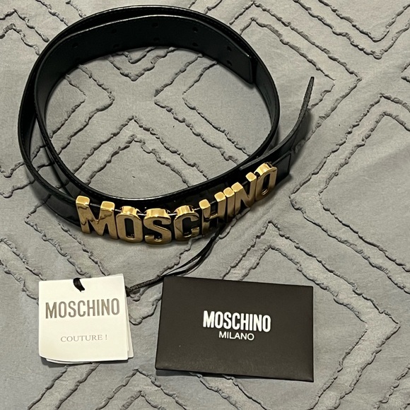 Moschino black thick belt